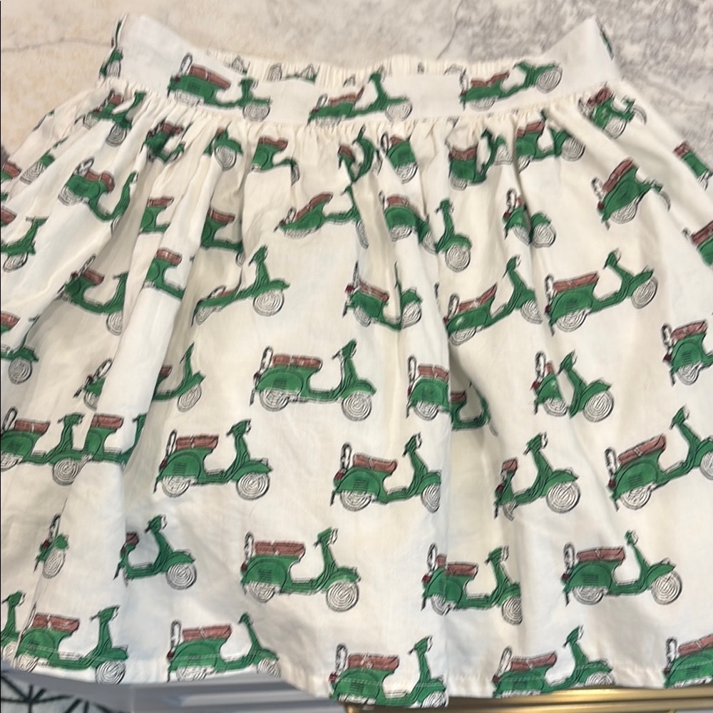 SLV SUR LA VAGUE Let’s Roll Green Patterned Mini Skirt